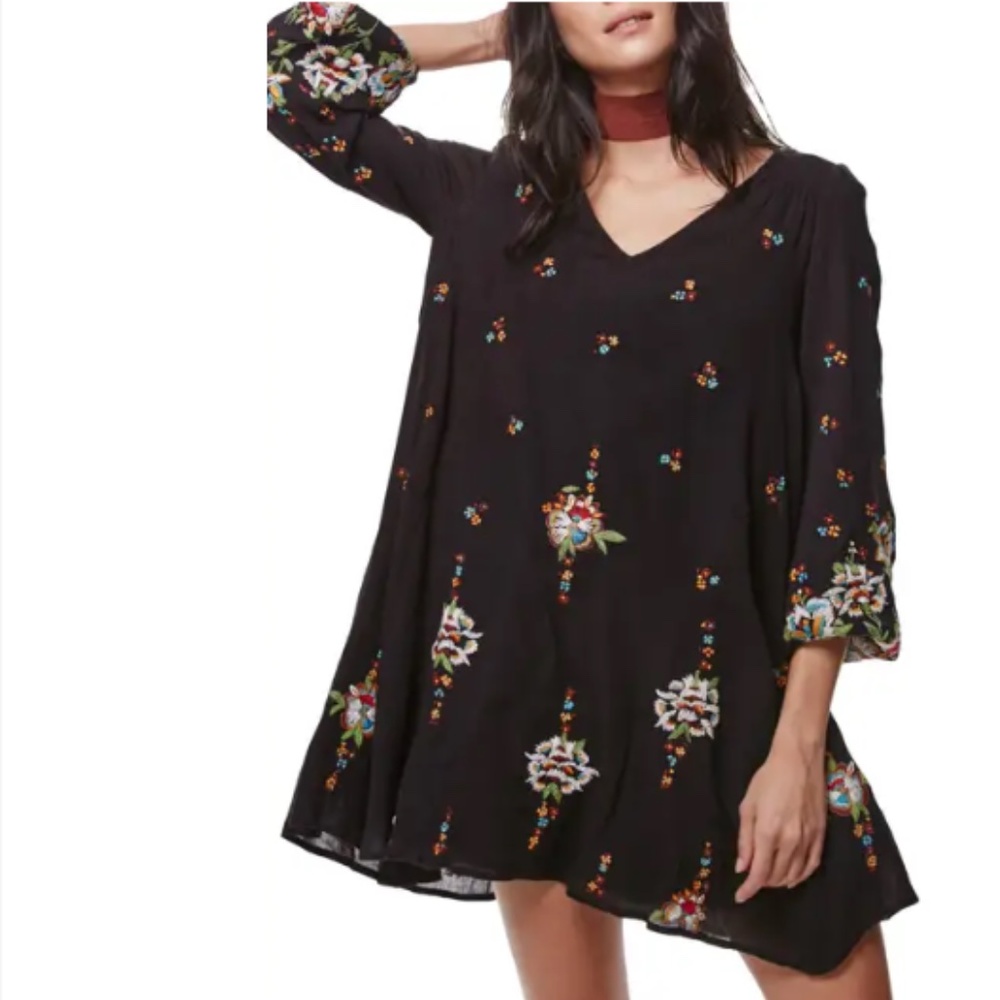 Free People Oxford Embroidered Shift Dress